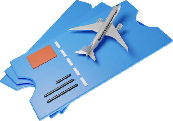3D Flight Ticket